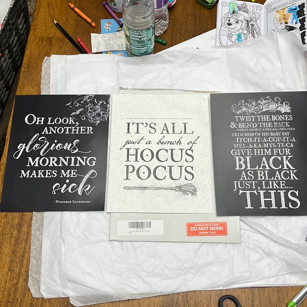 Halloween Hocus Pocus Quotes Prints Wall Decor Set of 3 Prints 8 x 10